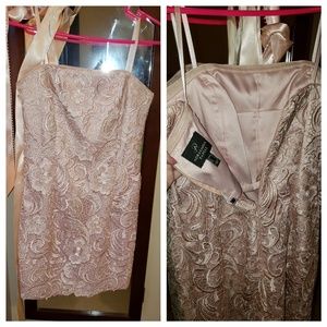 Pink lace mini dress formal